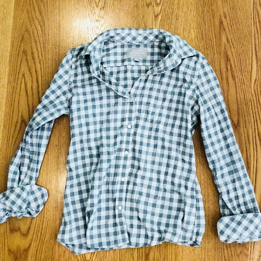 Cozy plaid button-down